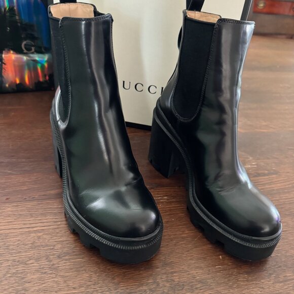 Gucci Kingsnake Trip Bootie Leather Ankle – Size 8 Women - Picture 10 of 15